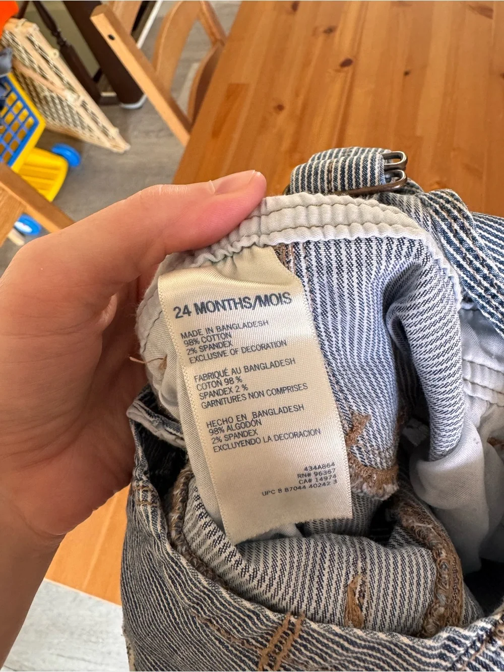 OshKosh B'gosh Blue Pinstripe Kids Overalls